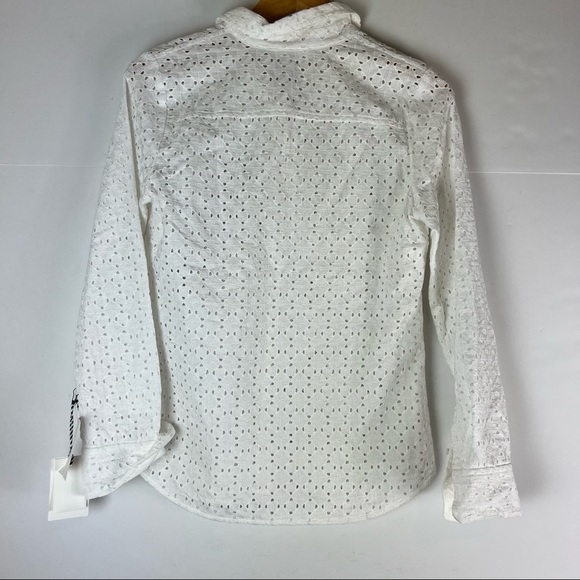 1901 - Button Front Cotton Eyelet Shirt - Picture 3 of 9